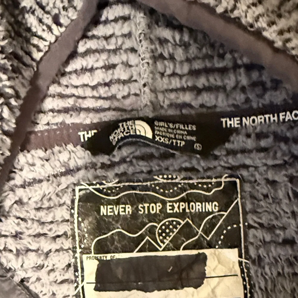 The North Face Kids Black and Gray Fleece Hoodie